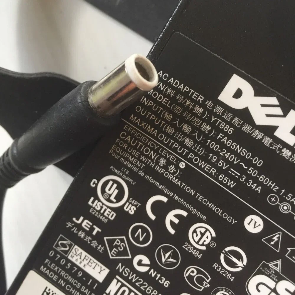 Dell YT886 FA65NS0-00 AC Adapter Charger Power Supply Cord wire Genuine OEM EUC